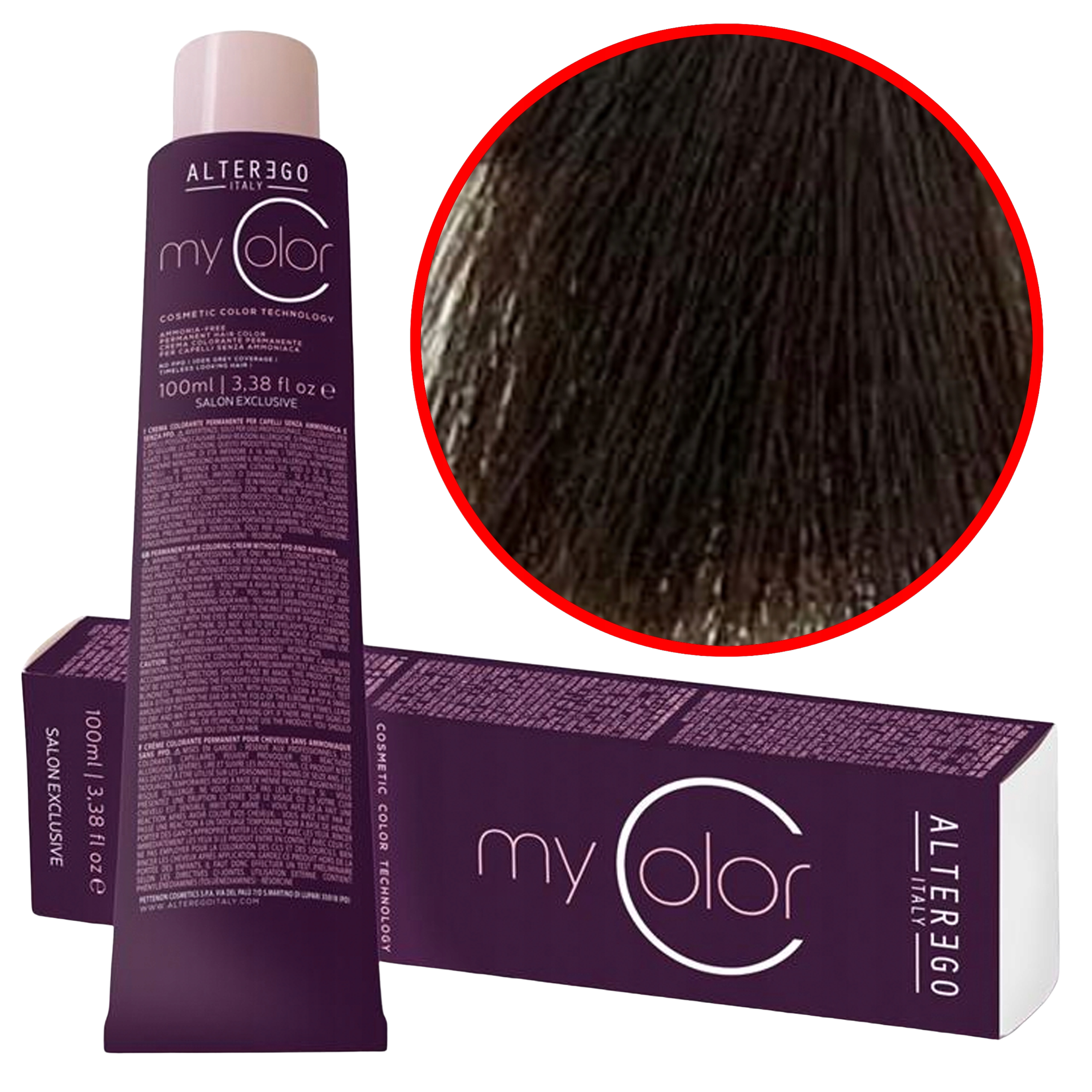 Alter Ego My Color 4/7 farba do włosów ciepły kasztanowy brąz 100ml