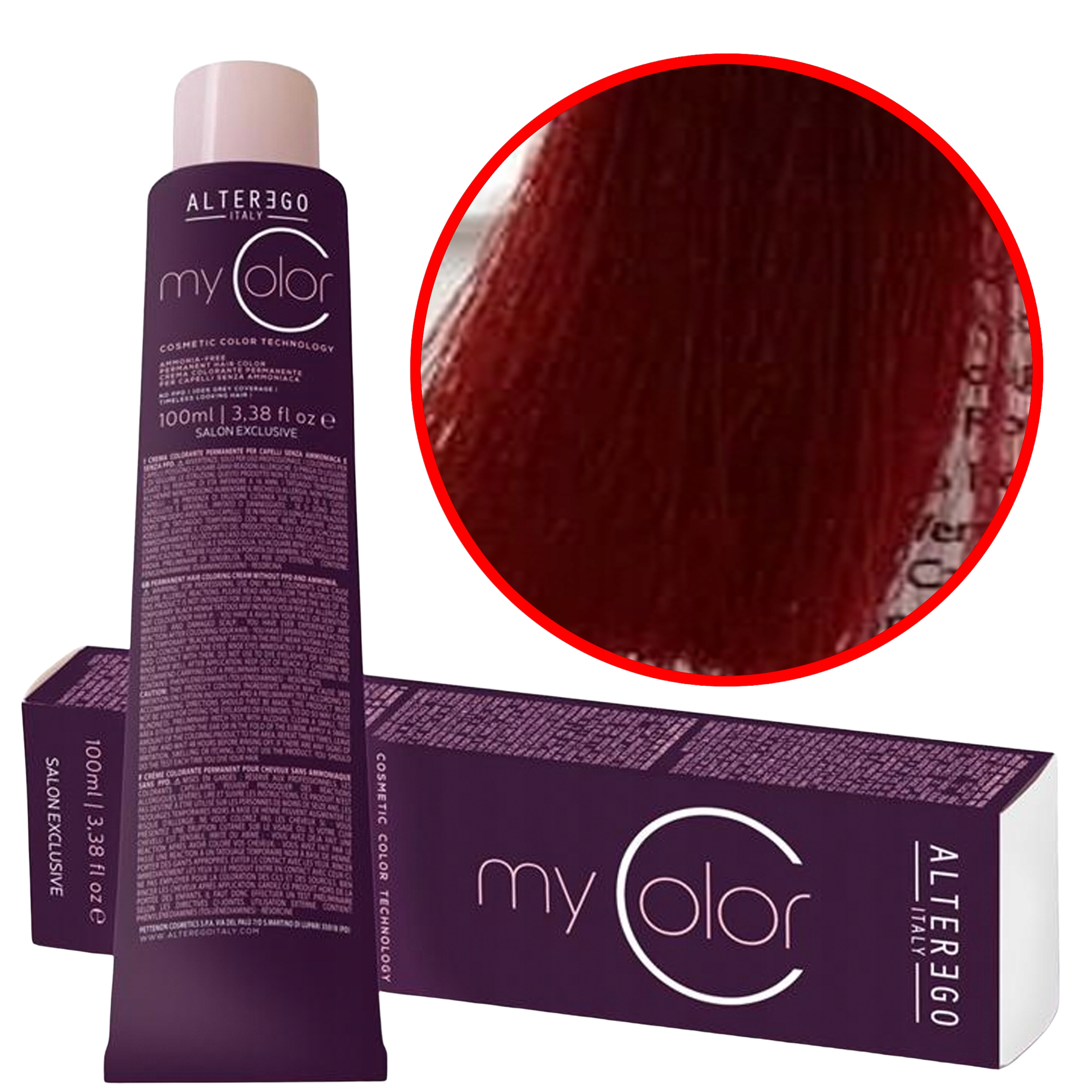Alter Ego My Color 6/6 farba do włosów ciemny blond intensywnie czerwony 100ml