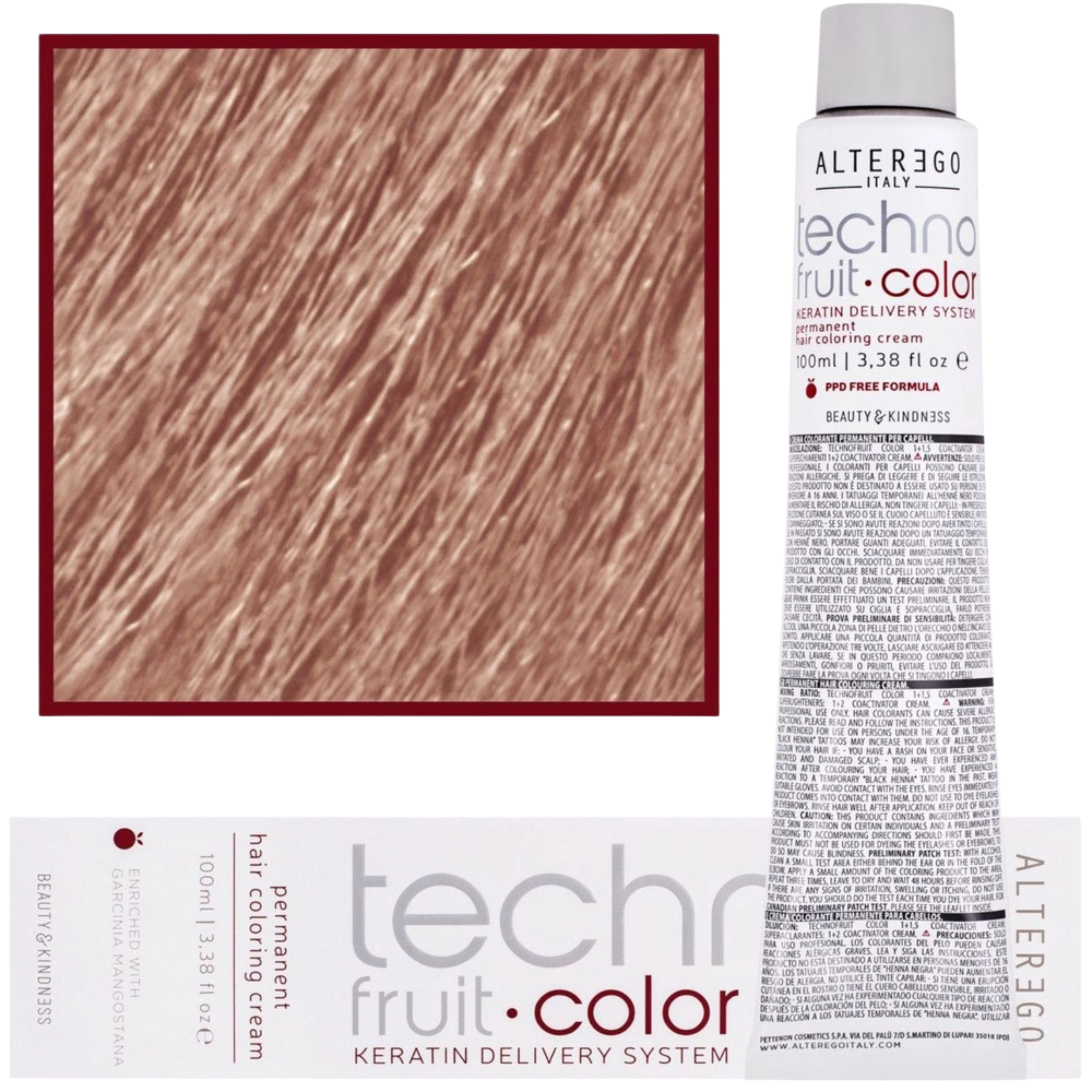 Alter Ego Technofruit Color 10/42 farba do włosów platynowy blond miedziany irys 100ml