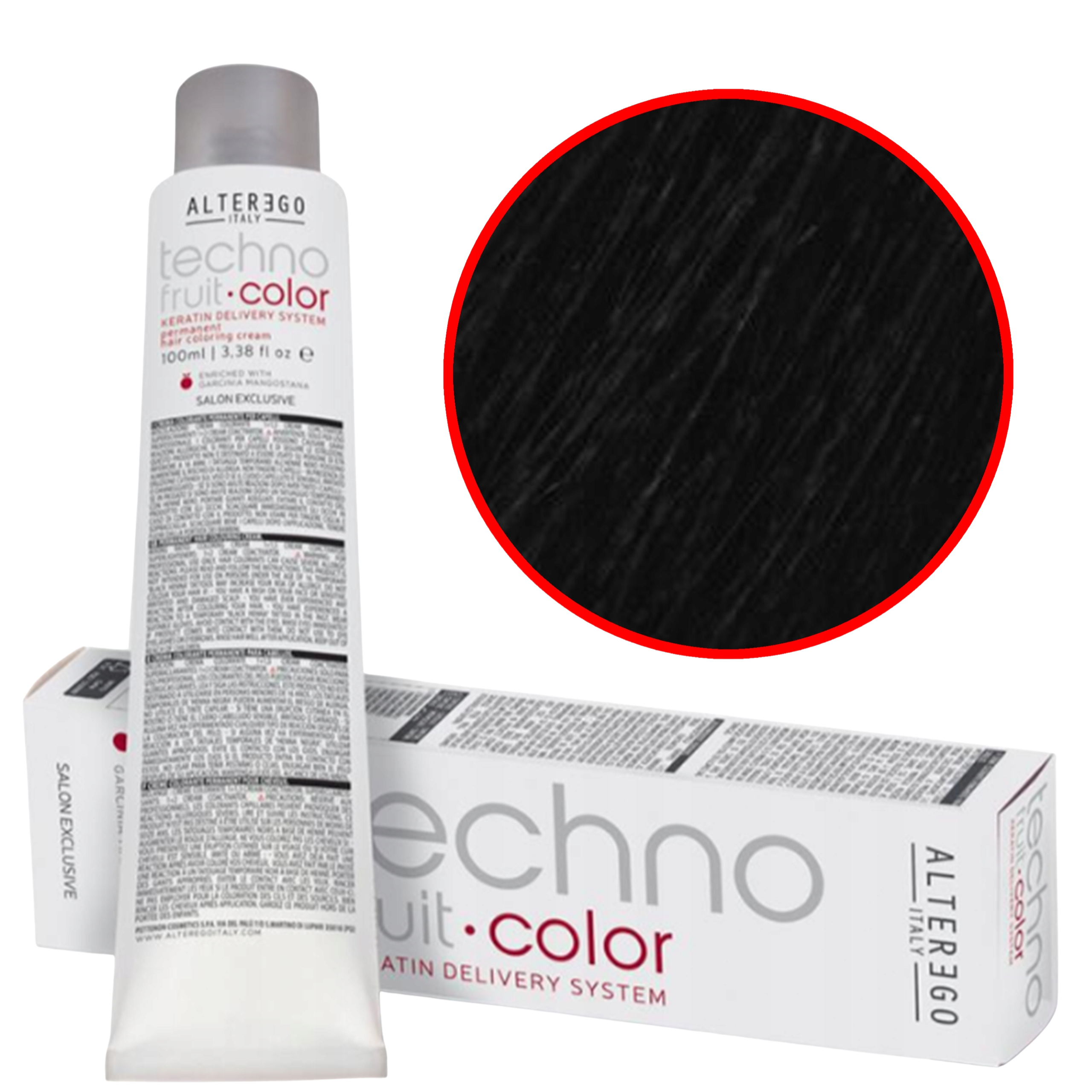 Alter Ego Technofruit Color 1/0 farba do włosów czarny naturalny 100ml