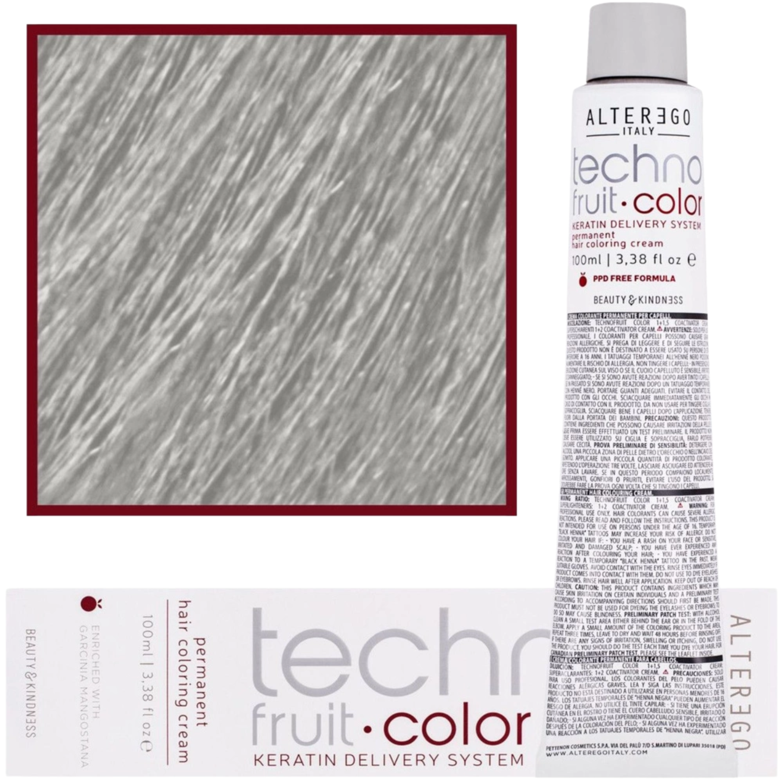 Alter Ego Technofruit Color 10/11 farba do włosów blond platynowy intensywny popiel 100ml