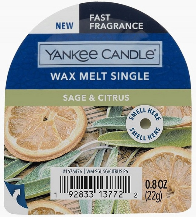 Yankee Candle Classic wosk zapachowy Sage & Citrus szałwia i cytrusy 22 g