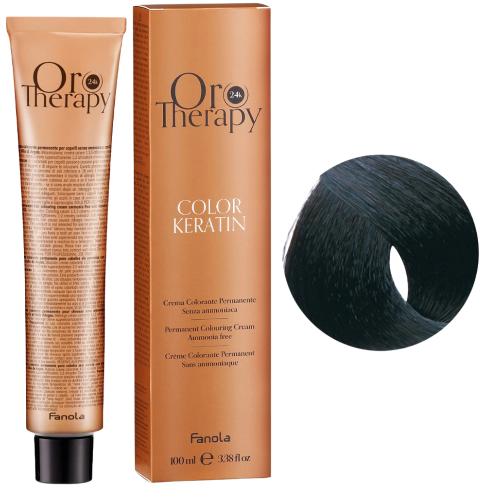 Fanola Oro Therapy Color Keratin 1.10 farba do włosów bez amoniaku 100ml