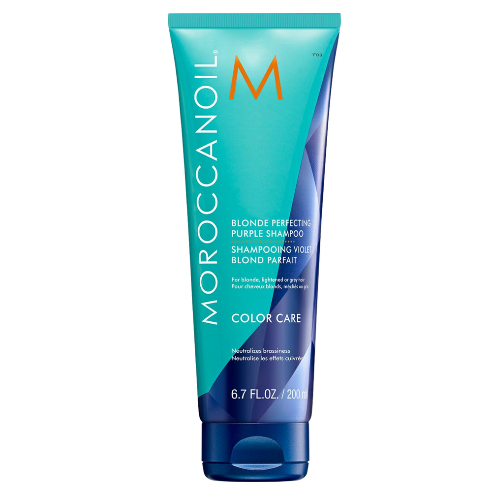 Moroccanoil Blonde Perfecting – Szampon do włosów blond i siwych 200 ml