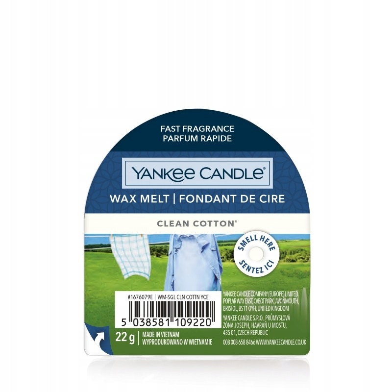 Yankee Candle Wax Wosk Clean Cotton 22g
