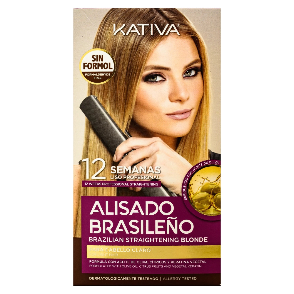 KATIVA Alisado Brasileño Blonde Zestaw Prostujący do Włosów