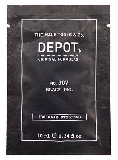 Depot No.307 Czarny Żel do Włosów 10ml Stylizacja i Delikatne Przyciemnienie