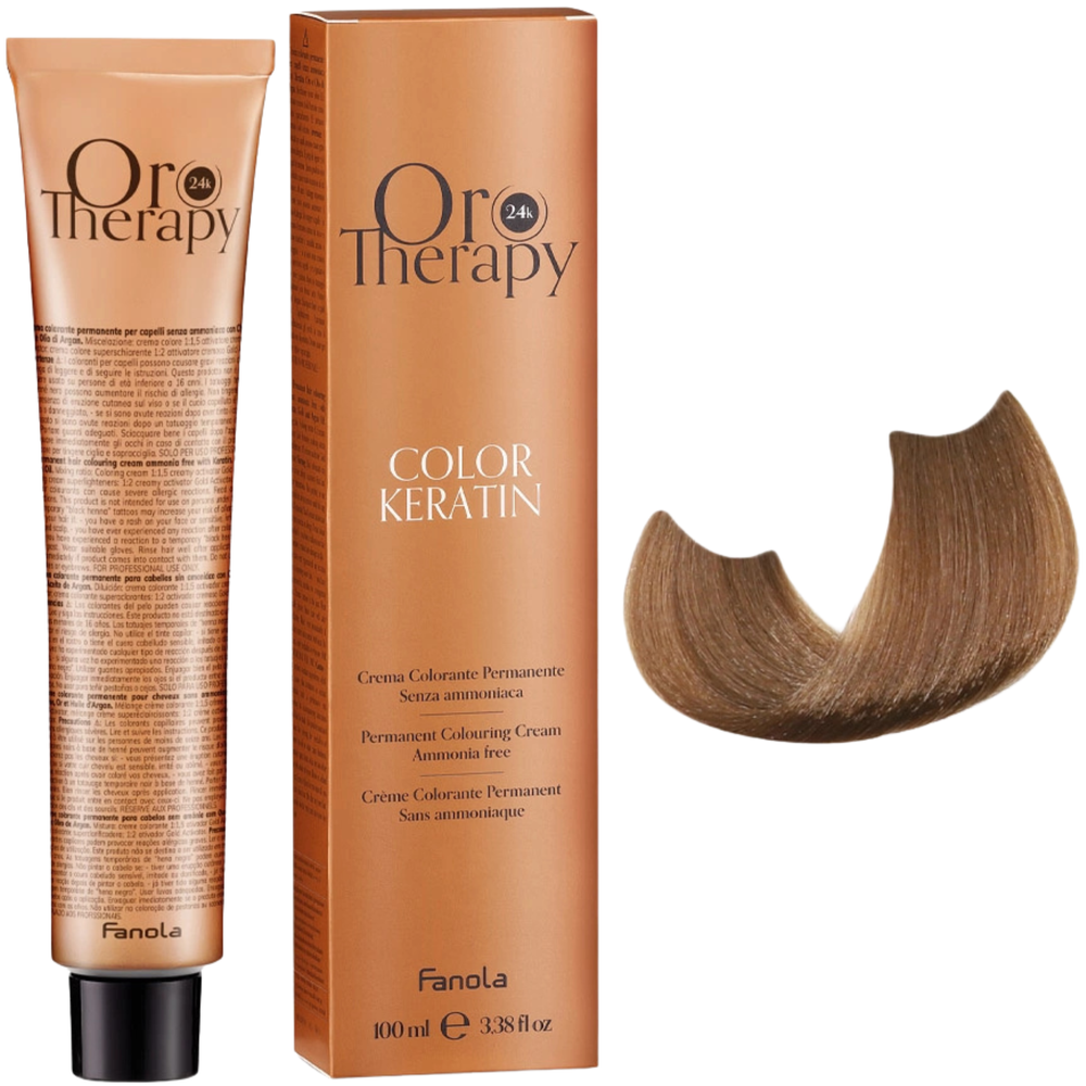 Fanola Oro Therapy Color Keratin 8.14 farba do włosów bez amoniaku 100ml