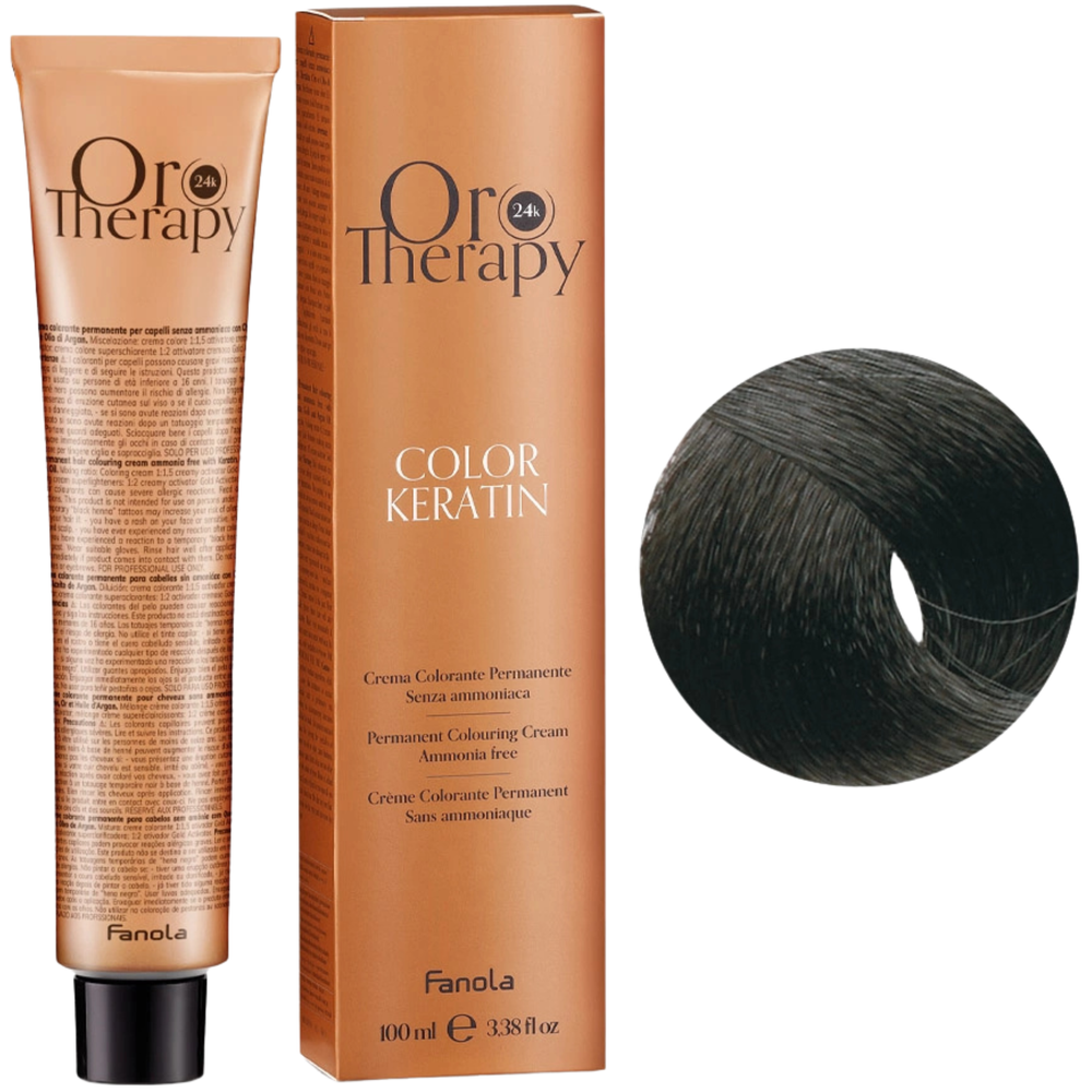 Fanola Oro Therapy Color Keratin 1.0 farba do włosów bez amoniaku 100ml
