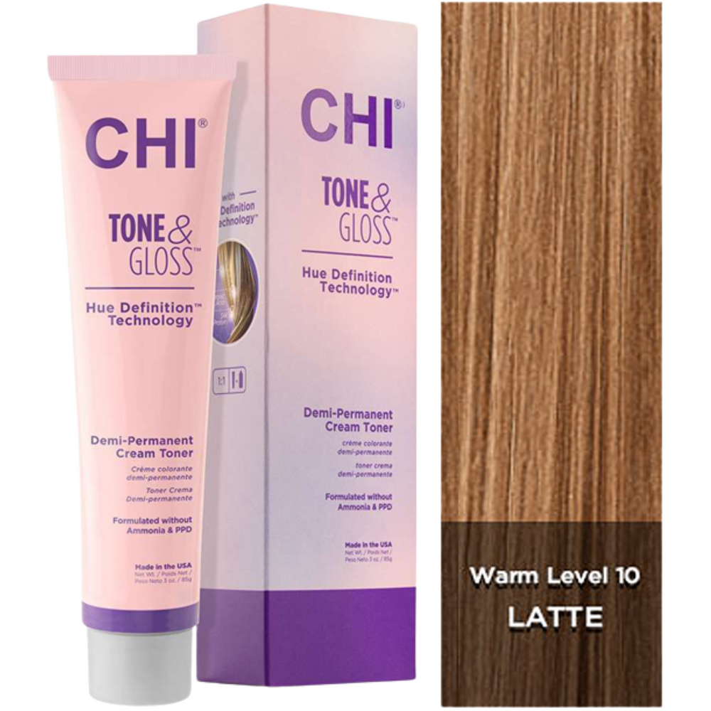 CHI Tone & Gloss Latte toner do włosów mleczny beż 85 g