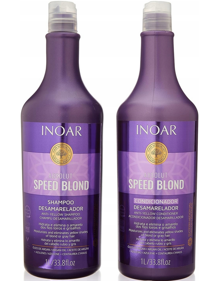 INOAR DUO Speed Blond Zestaw Szampon + Odżywka do Blondów 2x1000ml