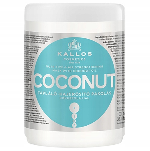 Kallos Coconut Maska Odżywcza do Włosów z Kokosem 1000ml