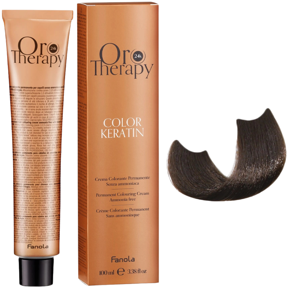Fanola Oro Therapy Color Keratin 7.13 farba do włosów bez amoniaku 100ml