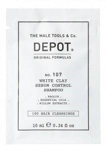Depot No.107 White Clay Sebum Control Szampon z Białą Glinką 10ml
