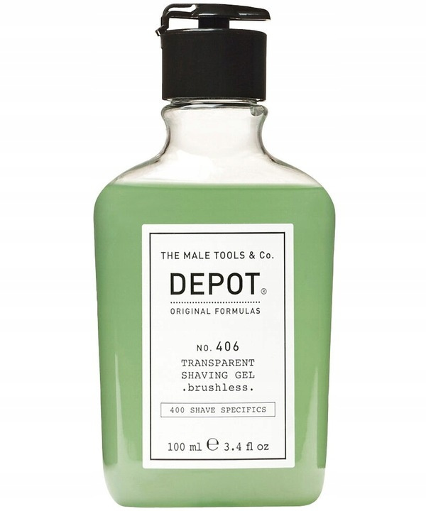 Depot No.406 Transparent Shaving Gel 100ml Przezroczysty Żel do Golenia