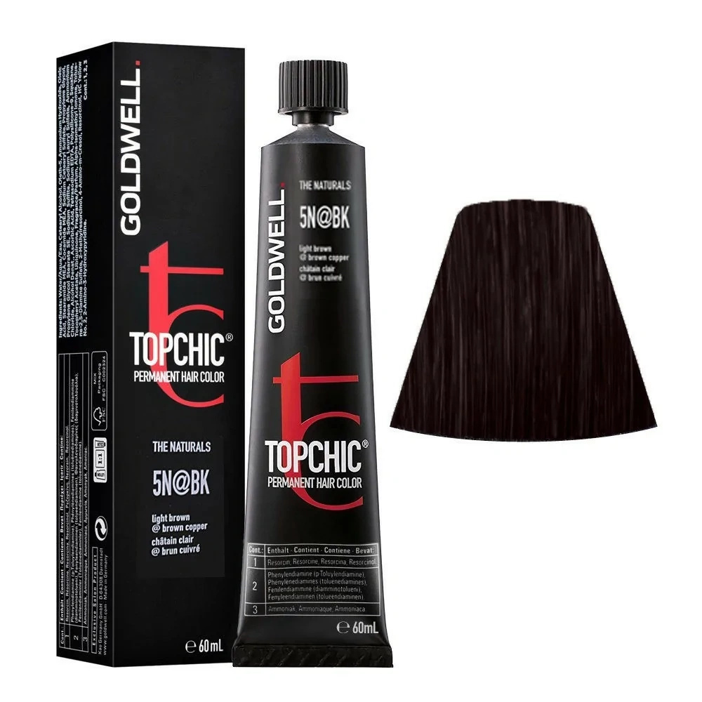 Goldwell Topchic Elumenated Farba do Włosów 5N@BK Beżowo-Miedziany Jasny Brąz 60ml