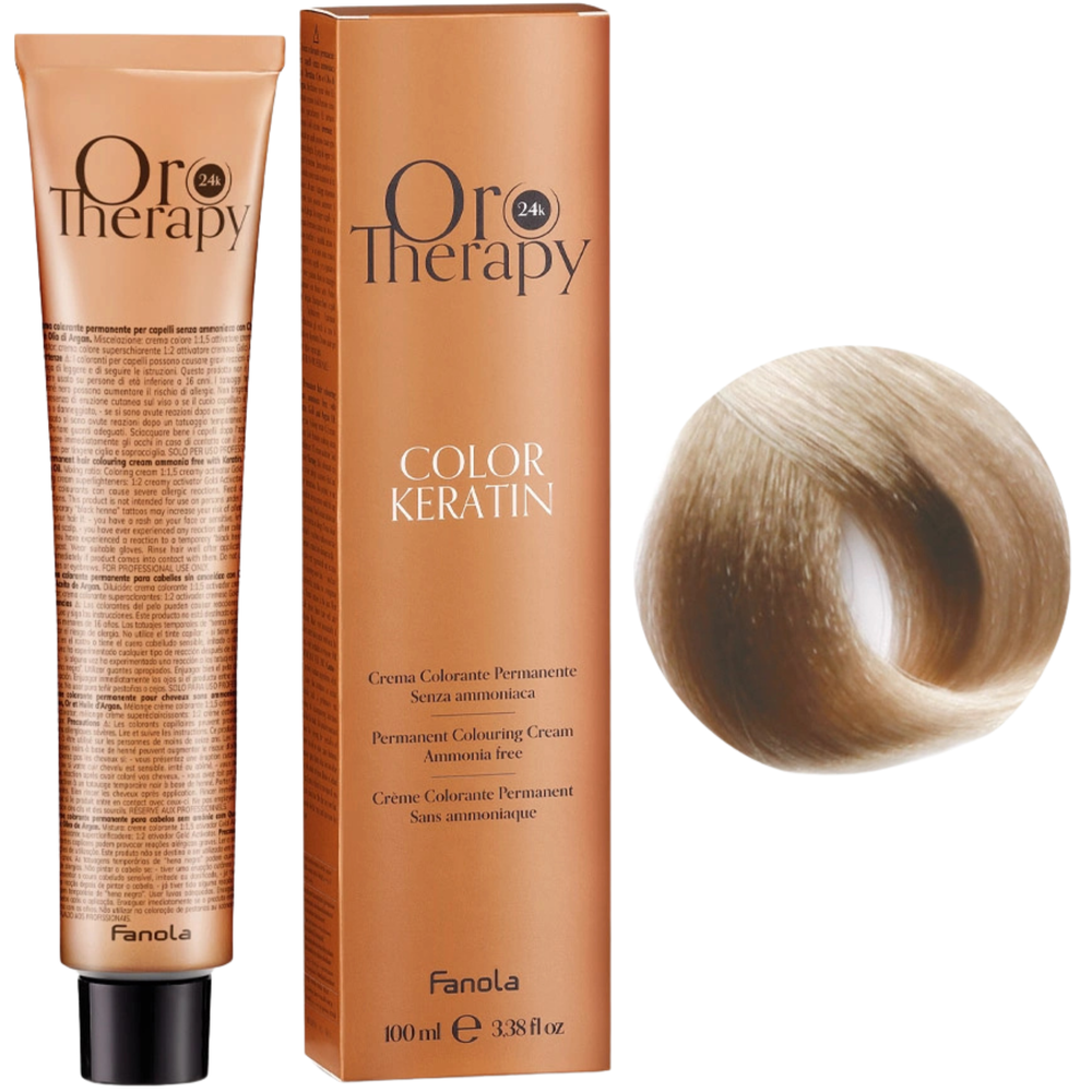 Fanola Oro Therapy Color Keratin 9.1 farba do włosów bez amoniaku 100ml