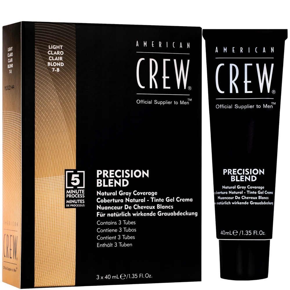American Crew Precision Blend Light farba do włosów dla mężczyzn 3x40 ml