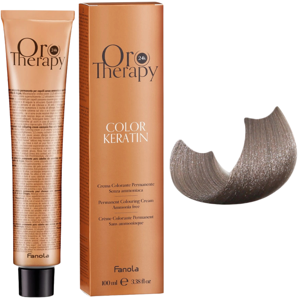 Fanola Oro Therapy Color Keratin 8.21 farba do włosów bez amoniaku 100ml