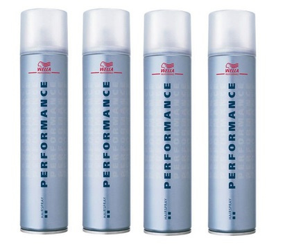 4x Wella Performance Bardzo Mocny Spray 500ml