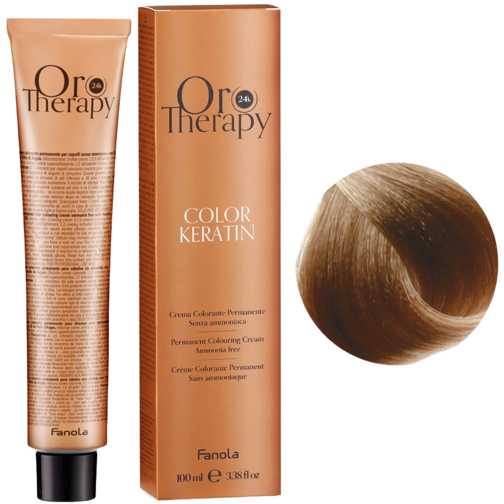 Fanola Oro Therapy Color Keratin 8.0 farba do włosów bez amoniaku 100ml