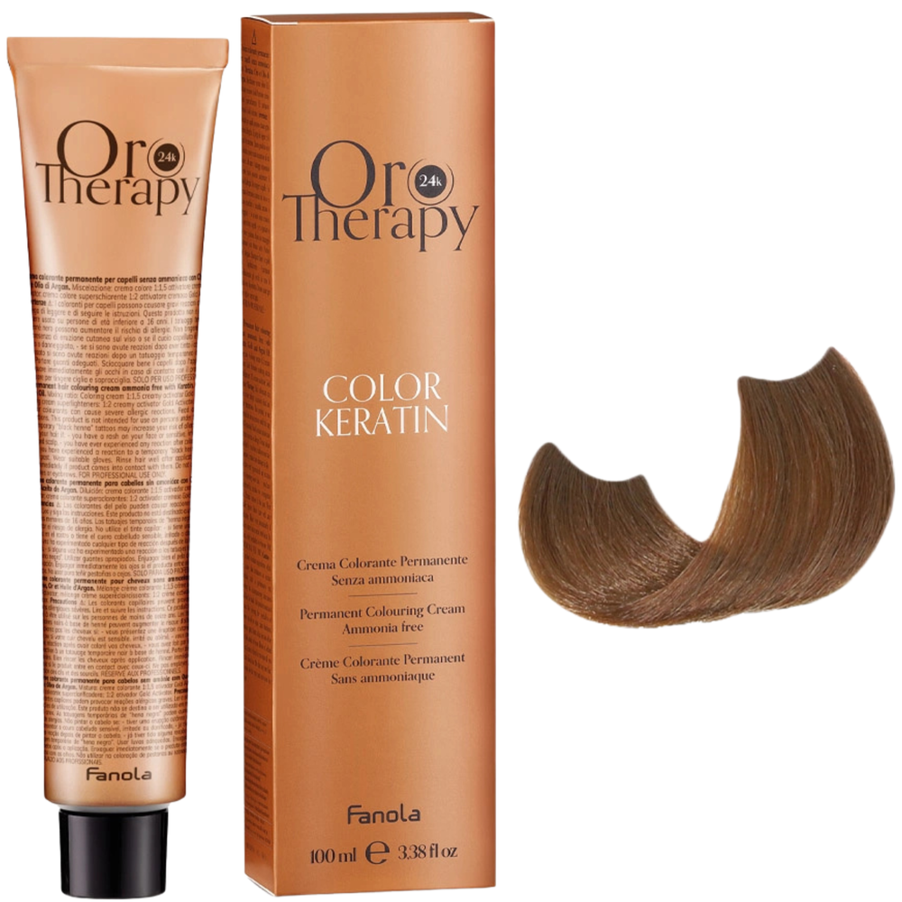 Fanola Oro Therapy Color Keratin 7.3 farba do włosów bez amoniaku 100ml