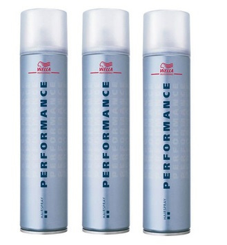 3x Wella Performance Bardzo Mocny Spray 500ml