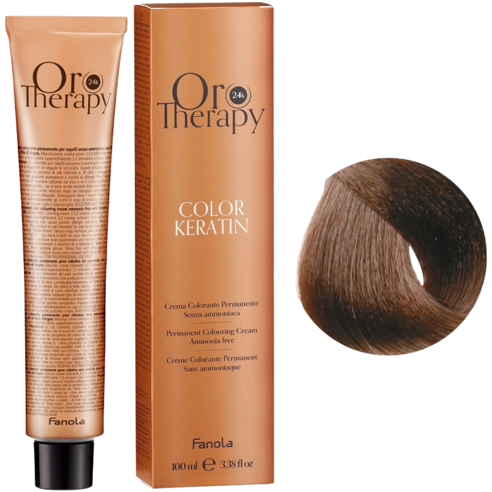 Fanola Oro Therapy Color Keratin 6.0 farba do włosów bez amoniaku 100ml