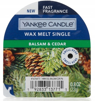 Yankee Candle Classic Wax Balsam Cedar 22g
