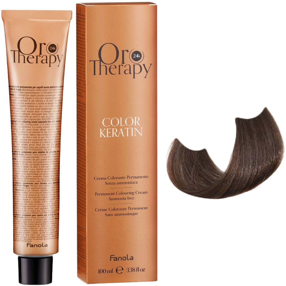 Fanola Oro Therapy Color Keratin 6.31 farba do włosów bez amoniaku 100ml