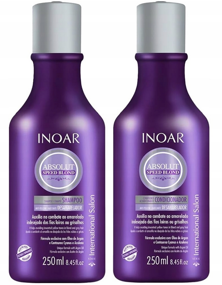 INOAR DUO Speed Blond Zestaw Szampon + Odżywka do Blondów 2x250ml
