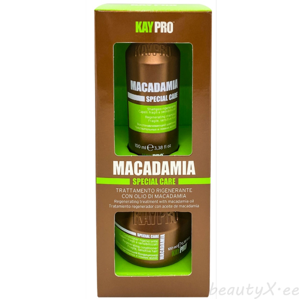 KayPro Mini Macadamia Zestaw Szampon 100ml + Maska do Włosów  100ml
