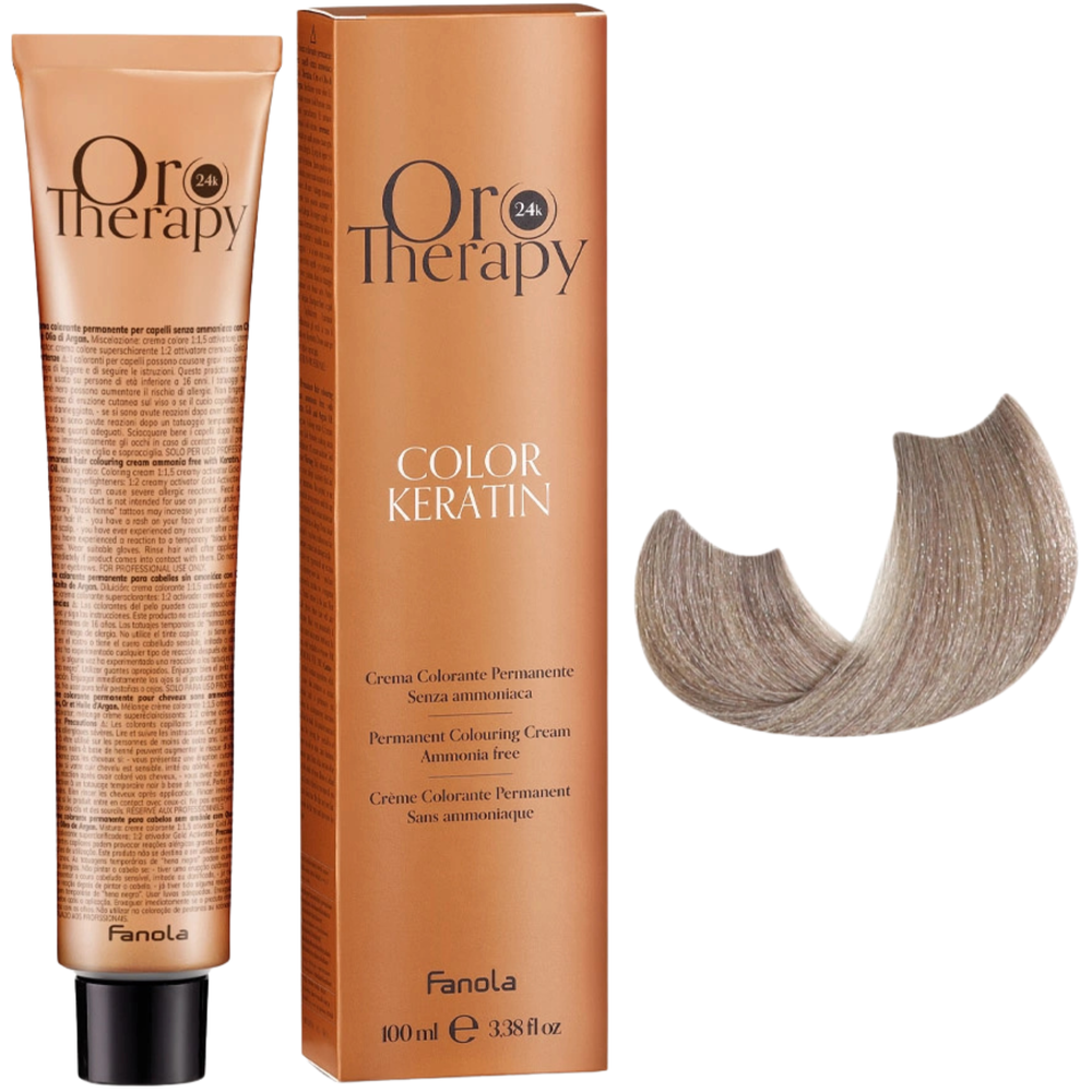 Fanola Oro Therapy Color Keratin 8.13 farba do włosów bez amoniaku 100ml