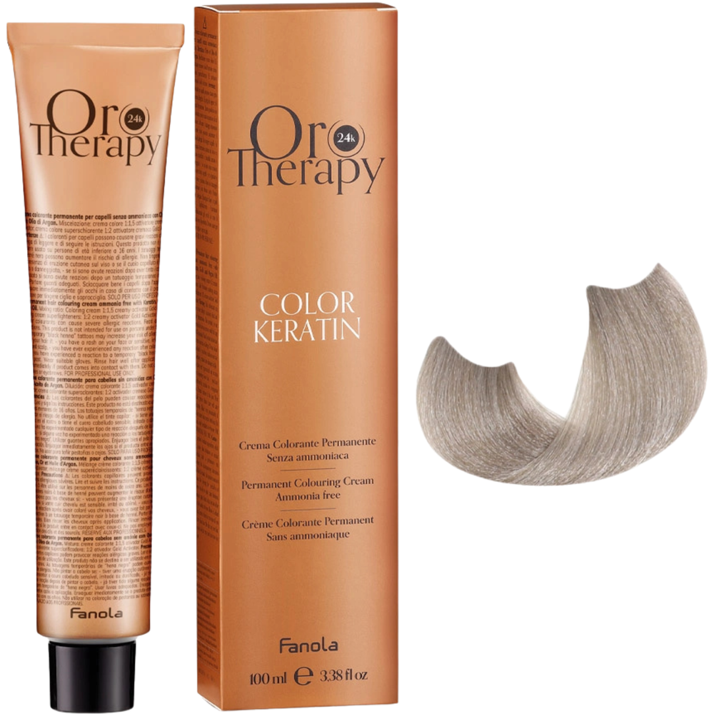 Fanola Oro Therapy Color Keratin 10.1 farba do włosów bez amoniaku 100ml