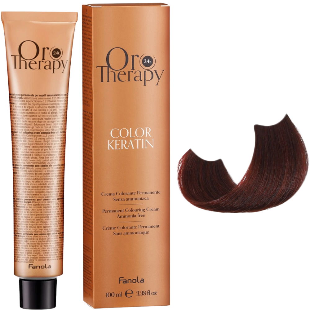 Fanola Oro Therapy Color Keratin 5.6 farba do włosów bez amoniaku 100ml