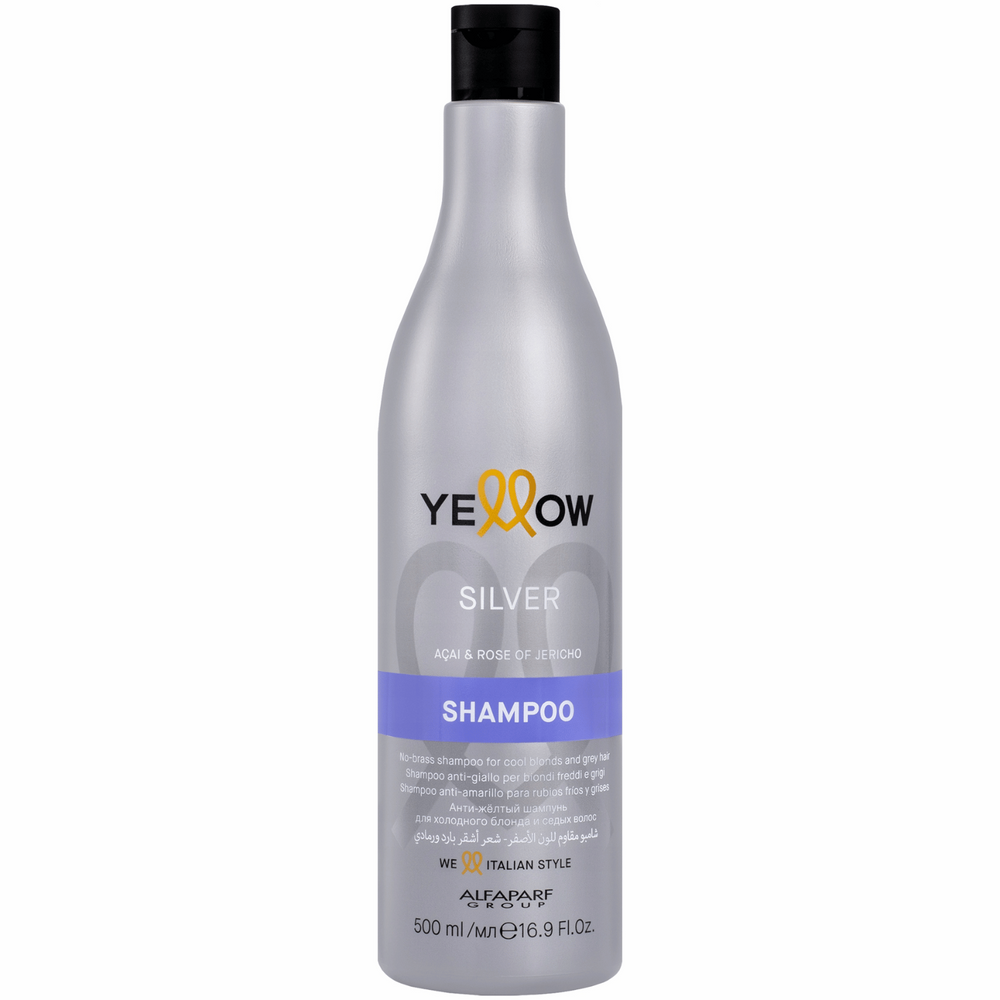 Alfaparf YELLOW Silver Szampon do Włosów Blond Neutralizujący Żółte Odcienie 500 ml